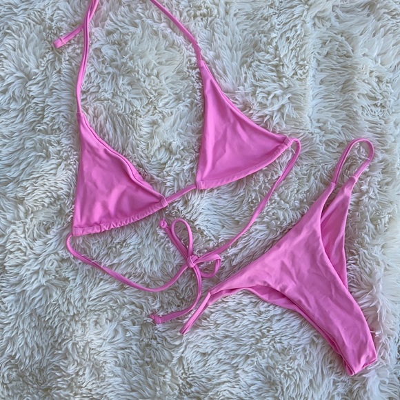 Zaful Other - Pink bralette & thong bikini 💕